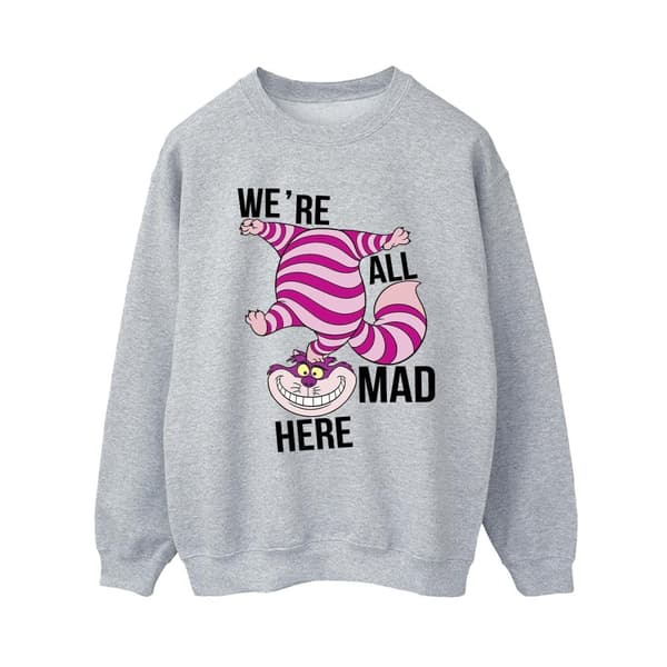 Disney Womens/Ladies Alice In Wonderland All Mad Here Sweatshirt