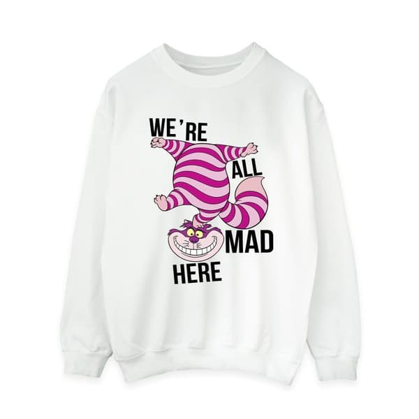 Disney Womens/Ladies Alice In Wonderland All Mad Here Sweatshirt
