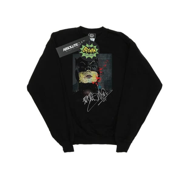 DC Comics Sweatshirt med signaturmålning från TV-serien Batman - dam/dam Black M