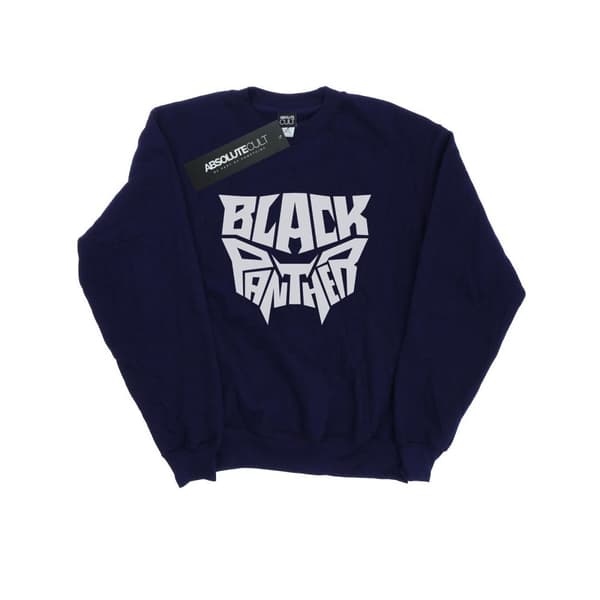 Marvel Mens Black Panther Worded Emblem Sweatshirt
