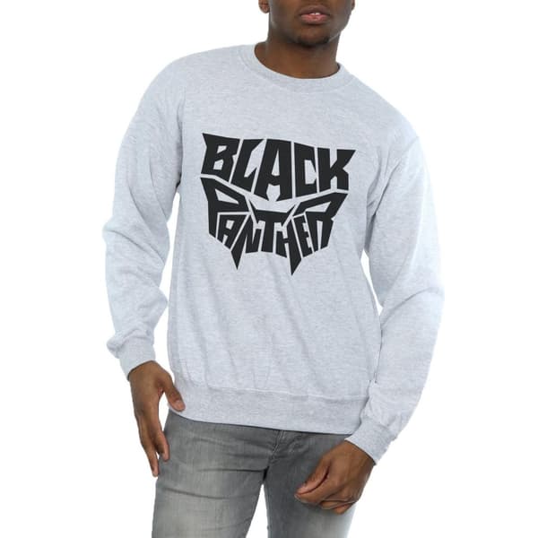 Marvel Mens Black Panther Worded Emblem Sweatshirt