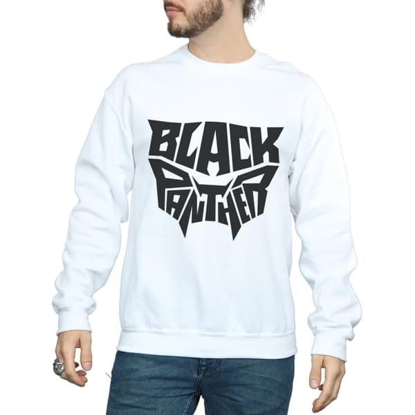 Marvel Mens Black Panther Worded Emblem Sweatshirt