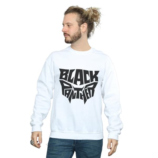 Marvel Mens Black Panther Worded Emblem Sweatshirt