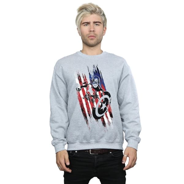 Marvel Mens Avengers Captain America Streaks Sweatshirt