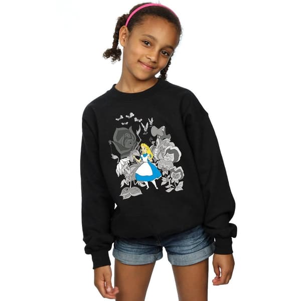Disney Sweatshirt med blommor från Alice i underlandet