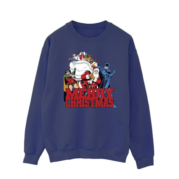 DC Comics Mens Batman Merry Christmas Comic Sweatshirt