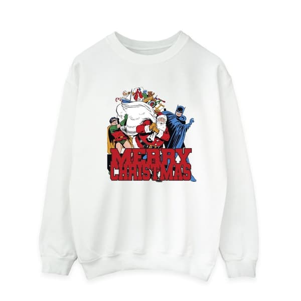 DC Comics Mens Batman Merry Christmas Comic Sweatshirt