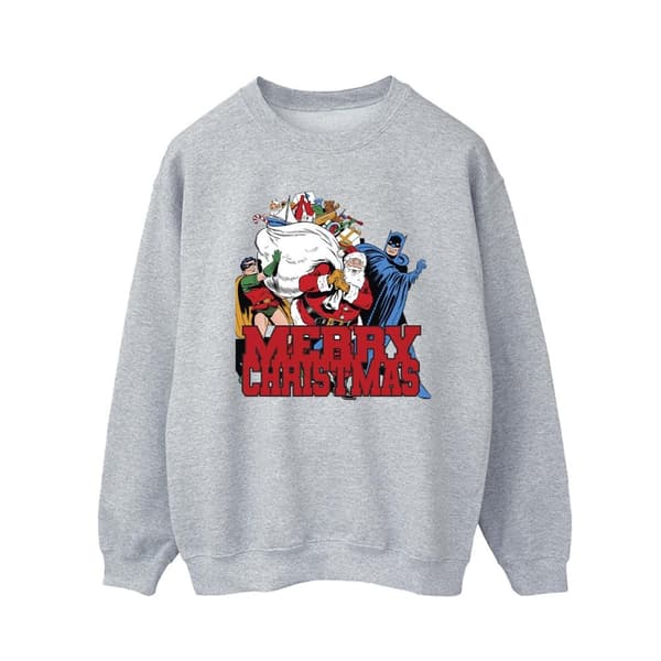 DC Comics Mens Batman Merry Christmas Comic Sweatshirt