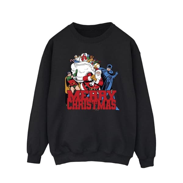 DC Comics Mens Batman Merry Christmas Comic Sweatshirt
