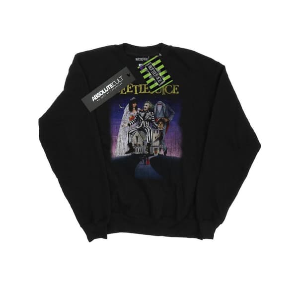 Beetlejuice Mens Distressed Poster Sweatshirt