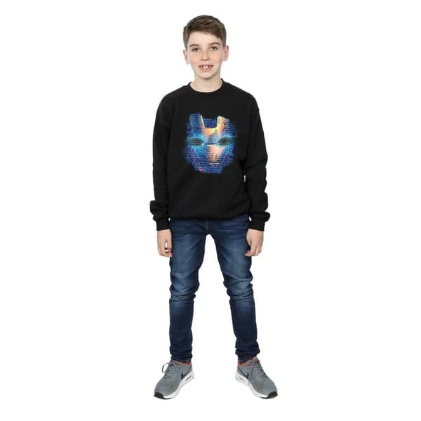 Marvel Boys Iron Man Distressed Head Sweatshirt