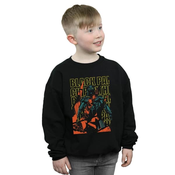 Marvel Boys Avengers Black Panther Collage Sweatshirt