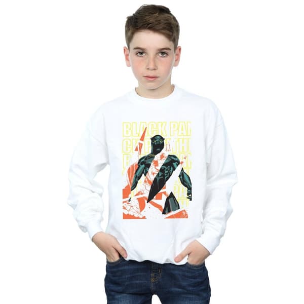 Marvel Boys Avengers Black Panther Collage Sweatshirt