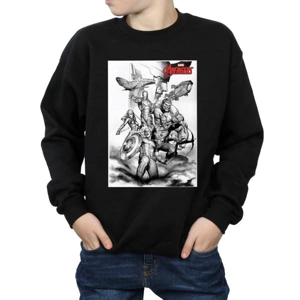 Marvel Pojkar Avengers Assemble Team Sketch Sweatshirt