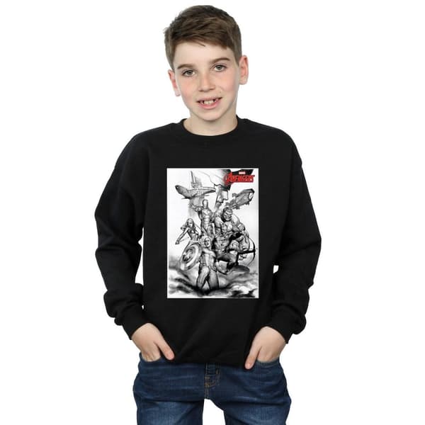Marvel Pojkar Avengers Assemble Team Sketch Sweatshirt