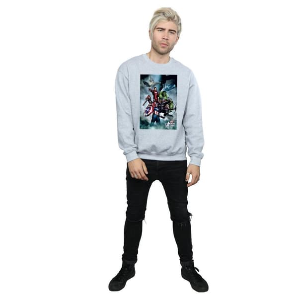 Marvel Mens Avengers Assemble Team Montage Sweatshirt