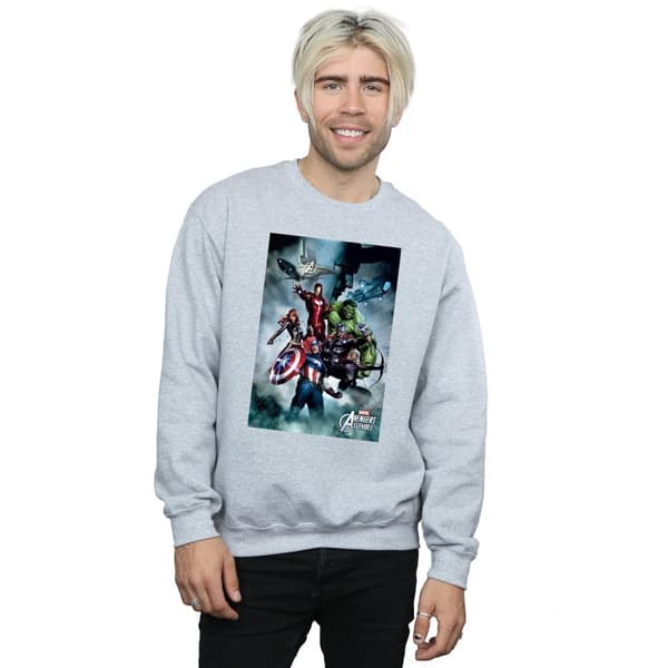 Marvel Mens Avengers Assemble Team Montage Sweatshirt