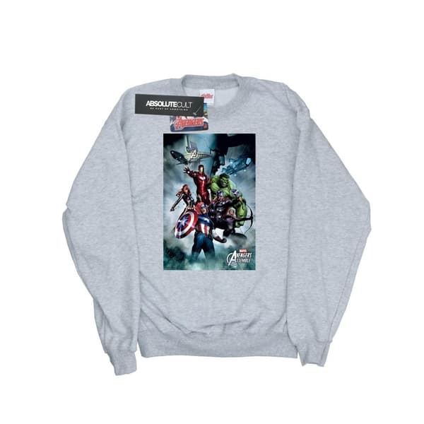 Marvel Mens Avengers Assemble Team Montage Sweatshirt
