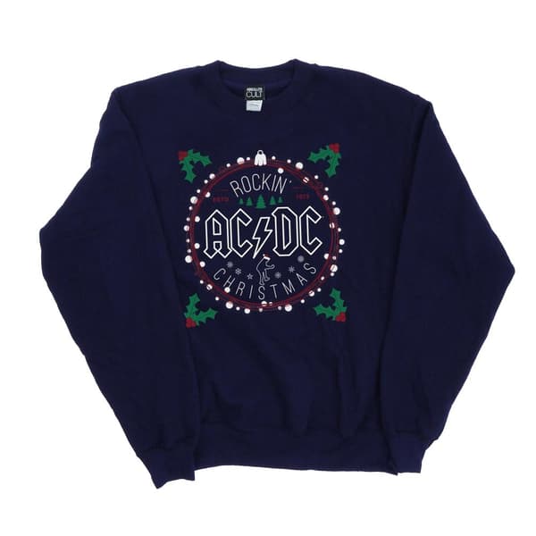 AC/DC Sweatshirt med julcirkel för kvinnor/damer