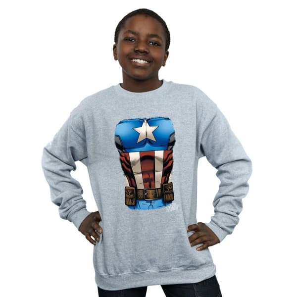 Marvel Boys Captain America Chest Burst Sweatshirt