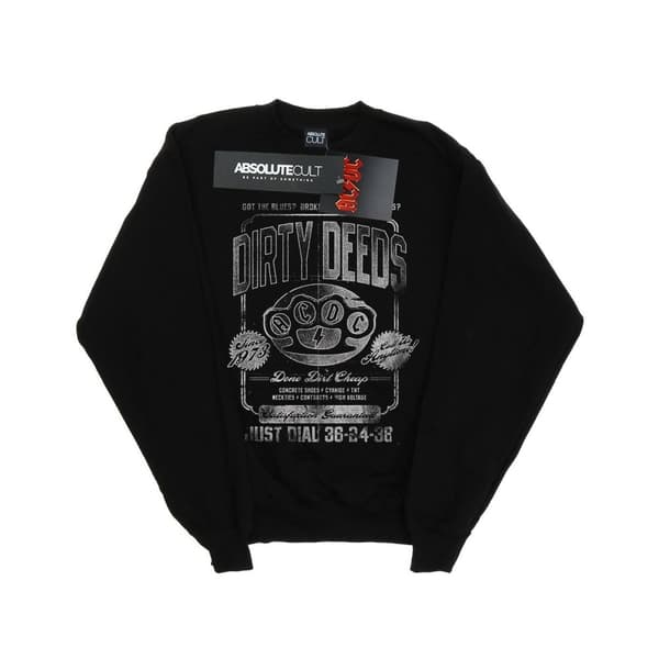 AC/DC Mens Just Dial Sweatshirt Black M