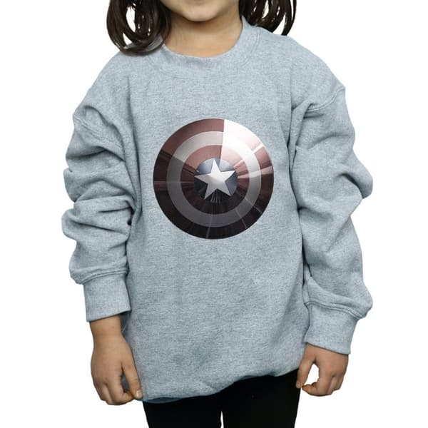 Marvel Girls Captain America Shield Shiny Sweatshirt