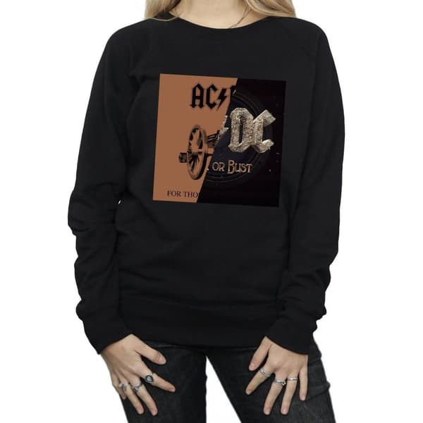 AC/DC Rock or Bust / For Those About - Sweatshirt med skarv för kvinnor/damer