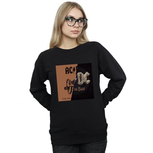 AC/DC Rock or Bust / For Those About - Sweatshirt med skarv för kvinnor/damer