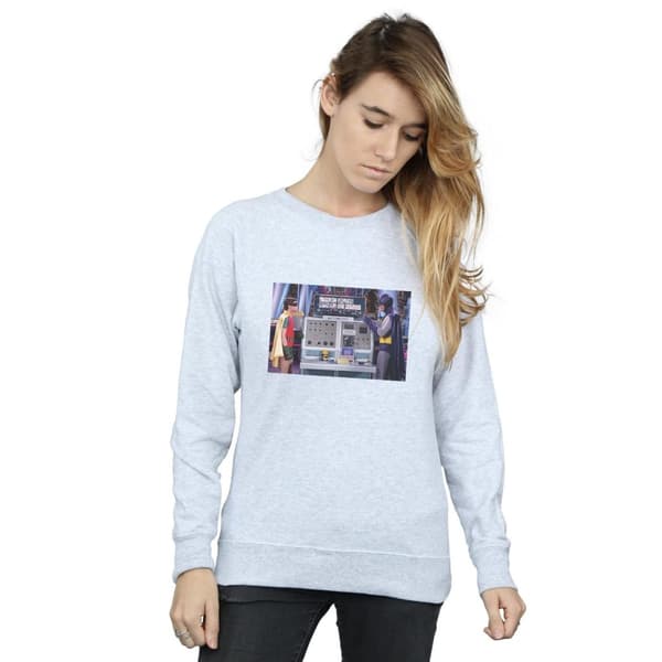 DC Comics Dam/kvinnor Batman TV Series - Sweatshirt med batdator