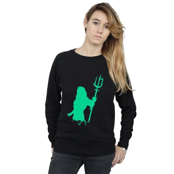 DC Comics Dam/Tjej Aquaman Aqua Silhouette Sweatshirt