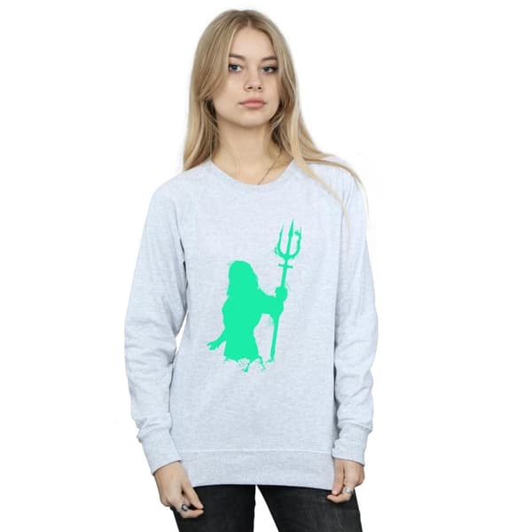 DC Comics Dam/Tjej Aquaman Aqua Silhouette Sweatshirt
