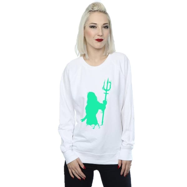 DC Comics Dam/Tjej Aquaman Aqua Silhouette Sweatshirt