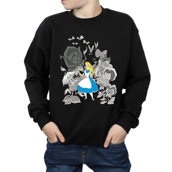 Disney Sweatshirt med blommor från Alice i underlandet
