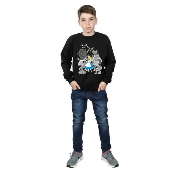 Disney Sweatshirt med blommor från Alice i underlandet