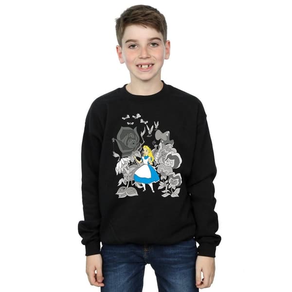 Disney Sweatshirt med blommor från Alice i underlandet