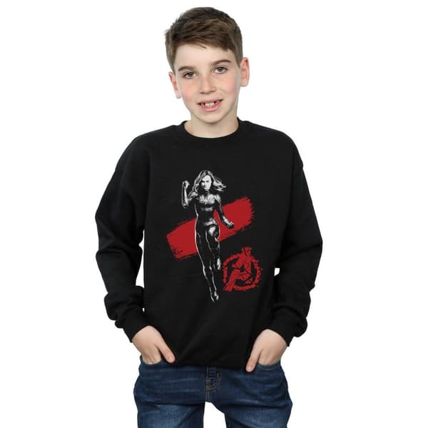 Marvel Boys Avengers Endgame Mono Captain Marvel Sweatshirt