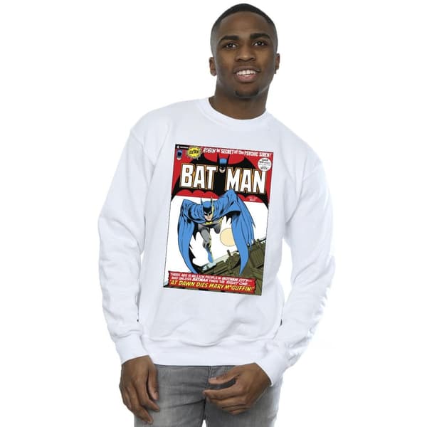 DC Comics Mens Running Batman Cover Sweatshirt