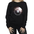 Miniatyrbilde 3 av 5: Marvel Womens/Ladies Captain America Shield Shiny Sweatshirt