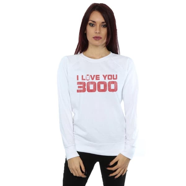 Marvel Womens/Ladies Avengers Endgame I Love You 3000 Distressed Sweatshirt