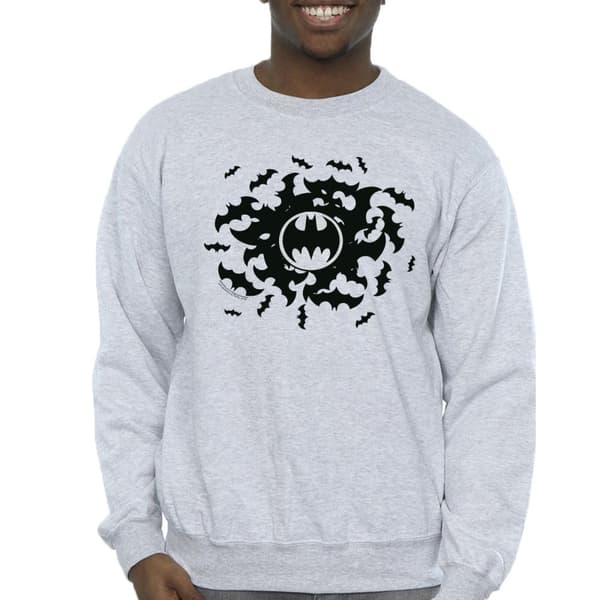 DC Comics Mens Batman Bat Swirl Sweatshirt