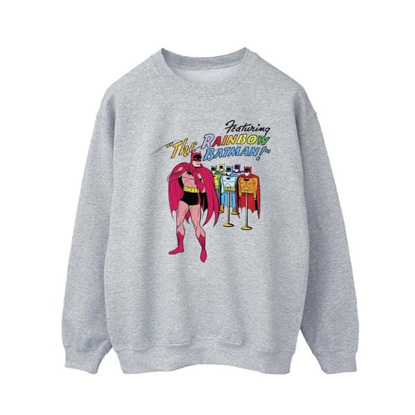 DC Comics Mens Batman Comic Cover Rainbow Batman Sweatshirt