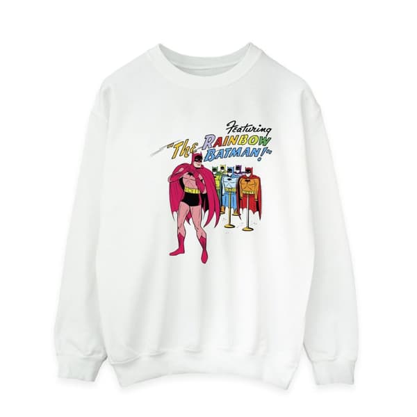 DC Comics Mens Batman Comic Cover Rainbow Batman Sweatshirt