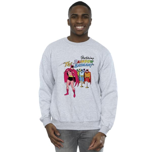 DC Comics Mens Batman Comic Cover Rainbow Batman Sweatshirt