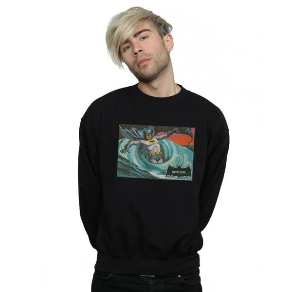 DC Comics Mens Batman TV Series Whirlpool Sweatshirt