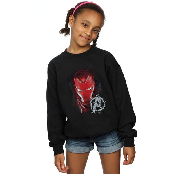 Marvel Girls Avengers Endgame Iron Man Brushed Sweatshirt