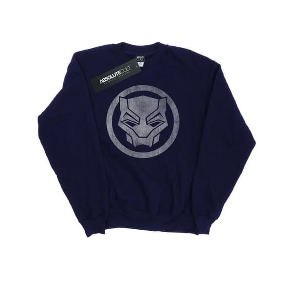 Marvel Dam/Tjej - Black Panther - Sweatshirt med distressed ikon