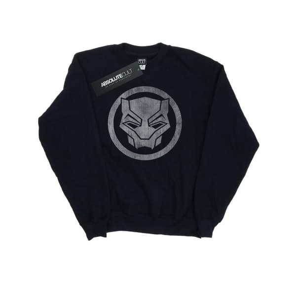 Marvel Dam/Tjej - Black Panther - Sweatshirt med distressed ikon