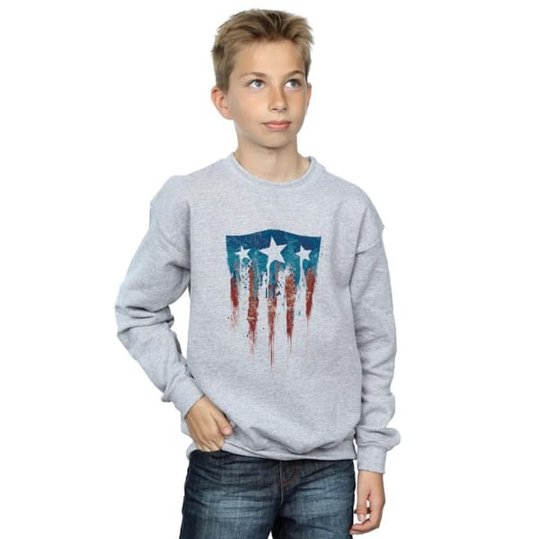 Marvel Boys Captain America Flag Shield Sweatshirt