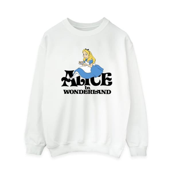 Disney Klassisk sweatshirt - Alice i underlandet - tedrickare - dam/dam White M