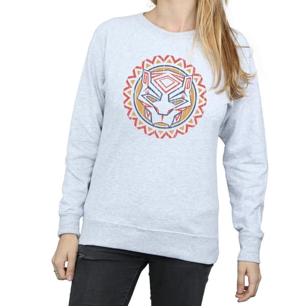Marvel Womens/Ladies Black Panther Tribal Panther Icon Sweatshirt
